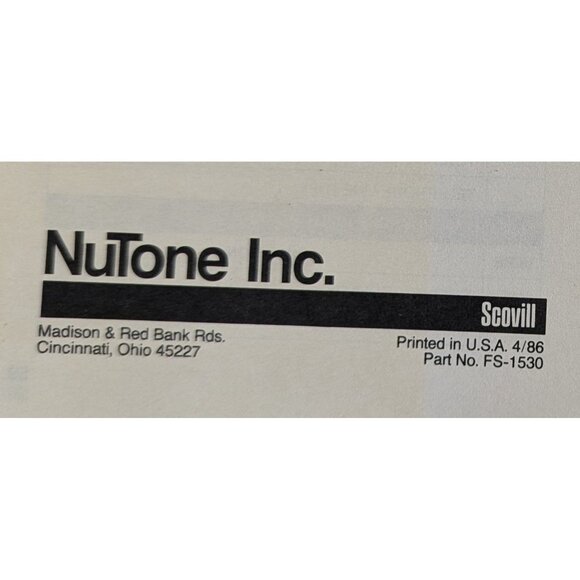 Nutone Service Manual for model IM-3103 radio-intercom system - Picture 6 of 6